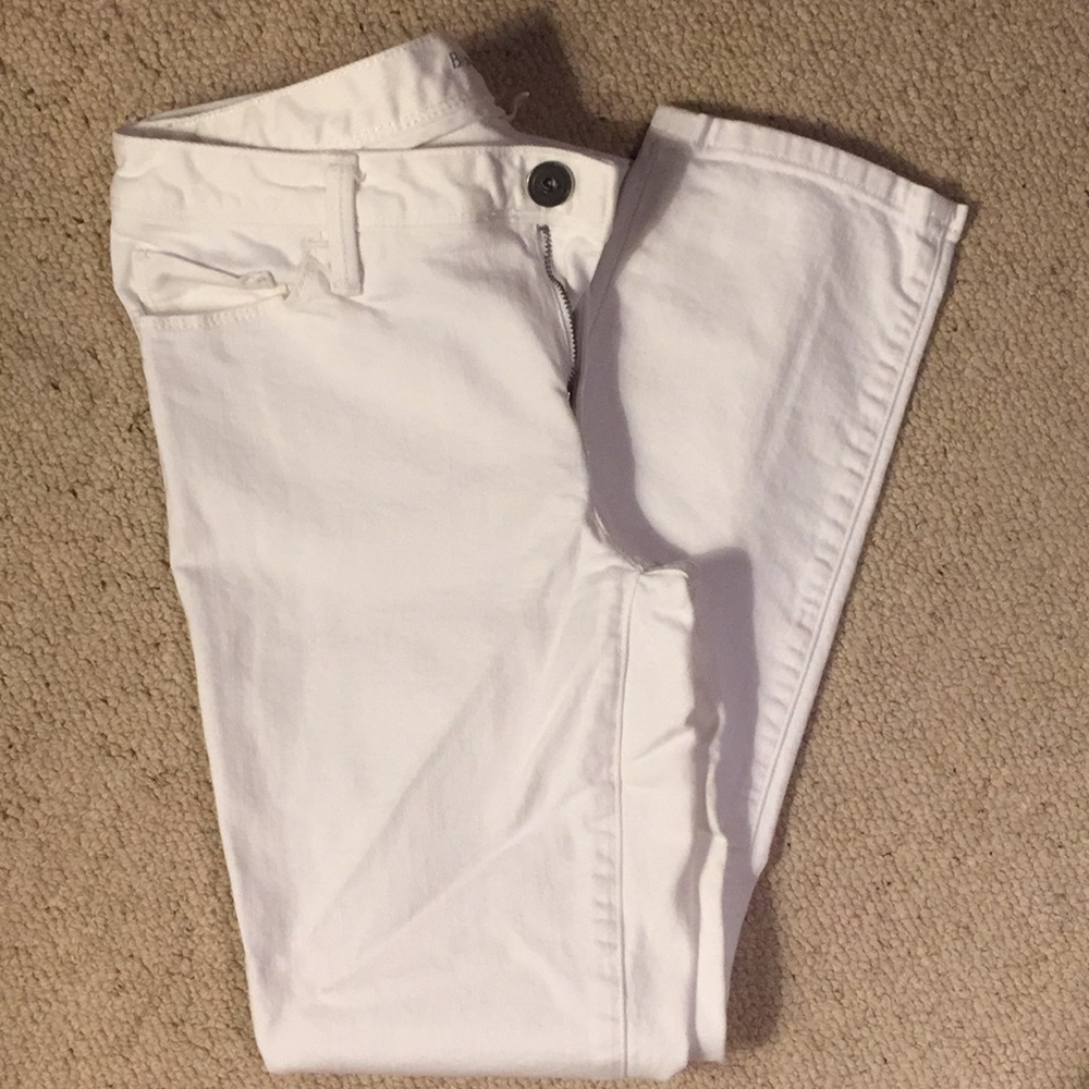 Banana Republic skinny white jeans